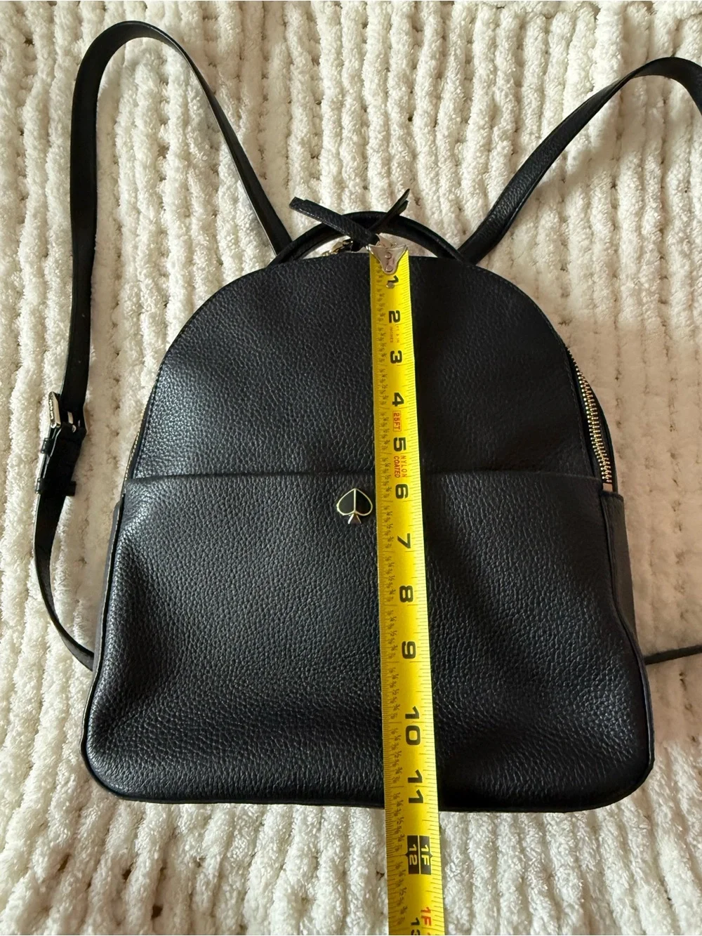 Kate Spade Black Leather Backpack